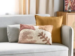 Set di 2 cuscini CAMASSIA Cotone 30 x 50 cm Beige Trama astratta