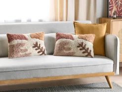 Set di 2 cuscini CAMASSIA Cotone 30 x 50 cm Beige Trama astratta