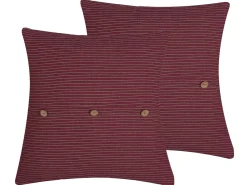 Set di 2 cuscini CAMPANULA 43 x 43 cm Rosso Tinta unita
