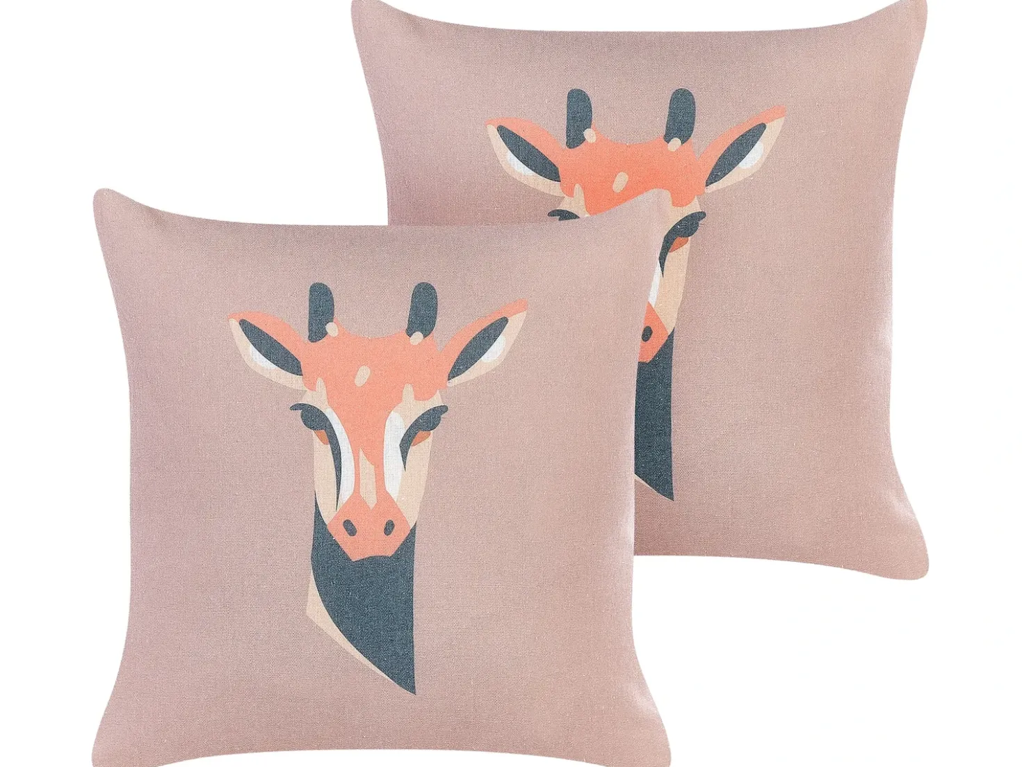 Set di 2 cuscini CANDELABRA 45 x 45 cm Rosa Trama animale