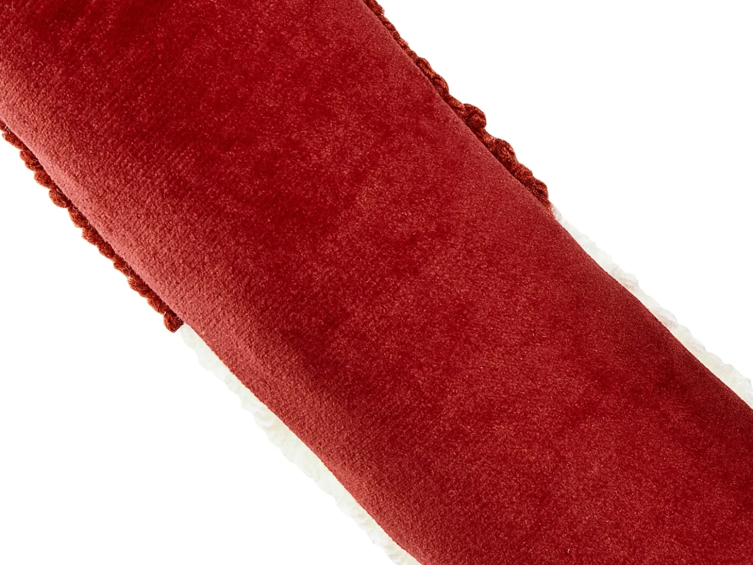 Set di 2 cuscini CANDY CANE Bouclé 22 x 55 cm Rosso Modello natalizio