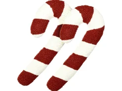 Set di 2 cuscini CANDY CANE Bouclé 22 x 55 cm Rosso Modello natalizio