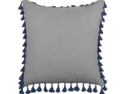 Set di 2 cuscini CARPINUS Lino 45 x 45 cm Grigio Tinta unita