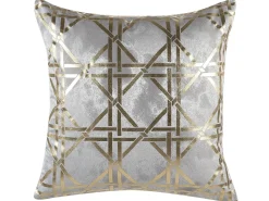 Set di 2 cuscini CASSIA 45 x 45 cm Grigio Trama geometrica