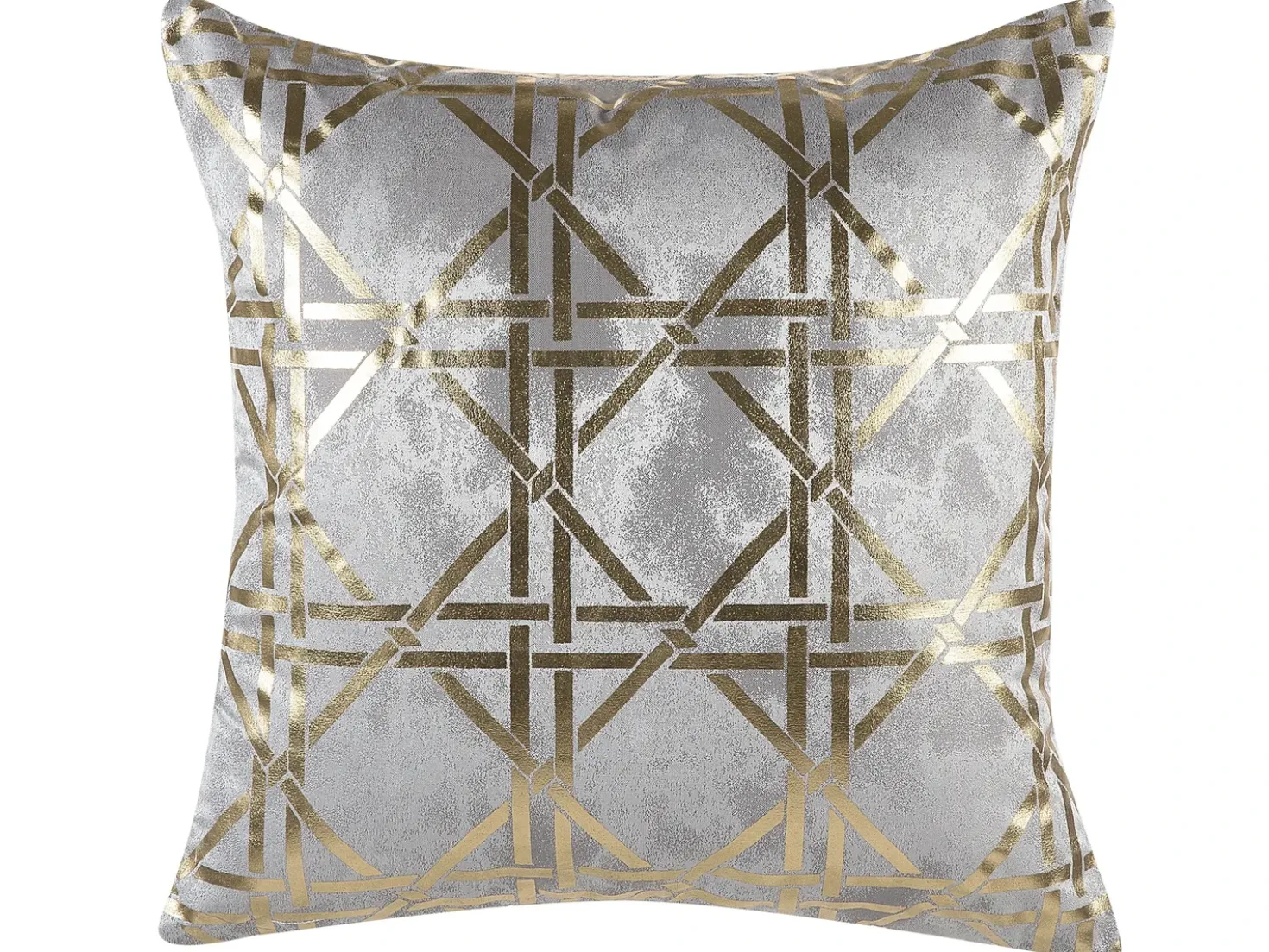 Set di 2 cuscini CASSIA 45 x 45 cm Grigio Trama geometrica