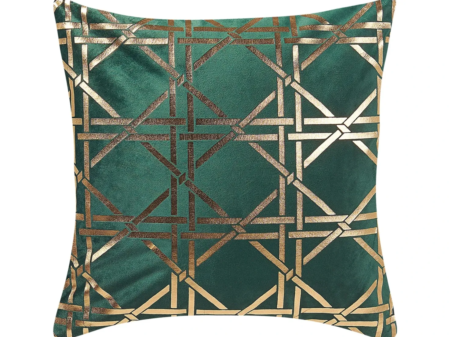 Set di 2 cuscini CASSIA 45 x 45 cm Verde scuro Trama geometrica