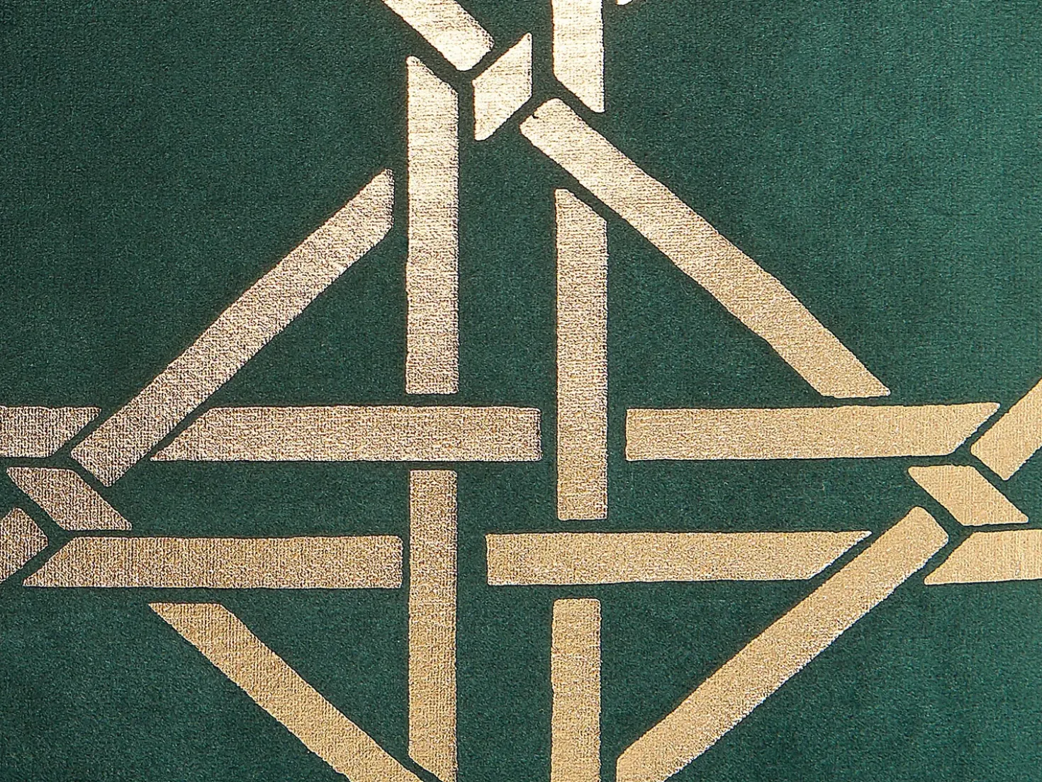 Set di 2 cuscini CASSIA 45 x 45 cm Verde scuro Trama geometrica