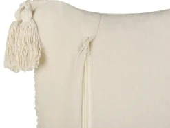 Set di 2 cuscini CASSIOPE Cotone 30 x 50 cm Bianco Trama geometrica