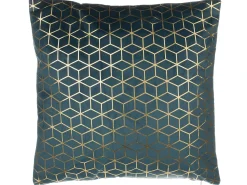 Set di 2 cuscini CELOSIA Velluto 45 x 45 cm Foglia di tè Trama geometrica