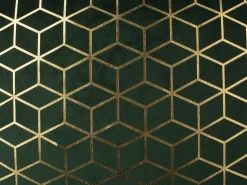 Set di 2 cuscini CELOSIA Velluto 45 x 45 cm Verde scuro Trama geometrica