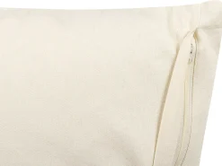 Set di 2 cuscini CERCIS Cotone 45 x 45 cm Beige Trama geometrica