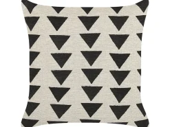 Set di 2 cuscini CERCIS Cotone 45 x 45 cm Beige Trama geometrica