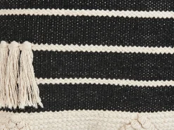 Set di 2 cuscini CHITTOOR Cotone 50 x 50 cm Nero Trama geometrica