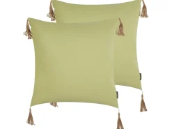 Set di 2 cuscini CHMISTAR 45 x 45 cm Verde Tinta unita