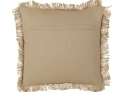 Set di 2 cuscini CIRSIUM Iuta 45 x 45 cm Beige A strisce