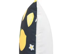 Set di 2 cuscini CITRUS 45 x 45 cm Nero Trama di piante