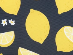 Set di 2 cuscini CITRUS 45 x 45 cm Nero Trama di piante
