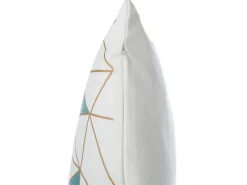 Set di 2 cuscini CLARKIA Cotone 45 x 45 cm Blu Trama geometrica