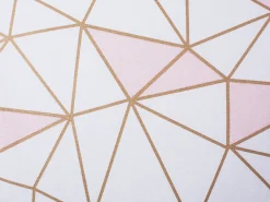Set di 2 cuscini CLARKIA Cotone 45 x 45 cm Rosa Trama geometrica