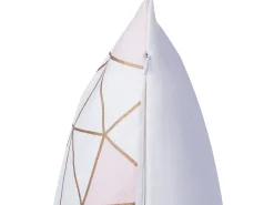 Set di 2 cuscini CLARKIA Cotone 45 x 45 cm Rosa Trama geometrica