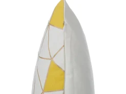 Set di 2 cuscini CLARKIA Cotone 45 x 45 cm Giallo Trama geometrica