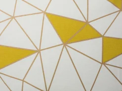 Set di 2 cuscini CLARKIA Cotone 45 x 45 cm Giallo Trama geometrica