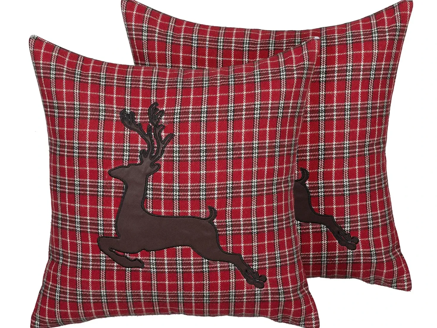 Set di 2 cuscini COMET 45 x 45 cm Rosso scuro Modello natalizio