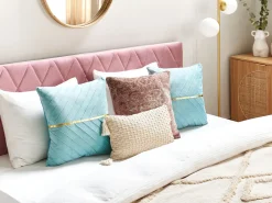 Set di 2 cuscini CONEFLOWER 45 x 45 cm Azzurro A strisce