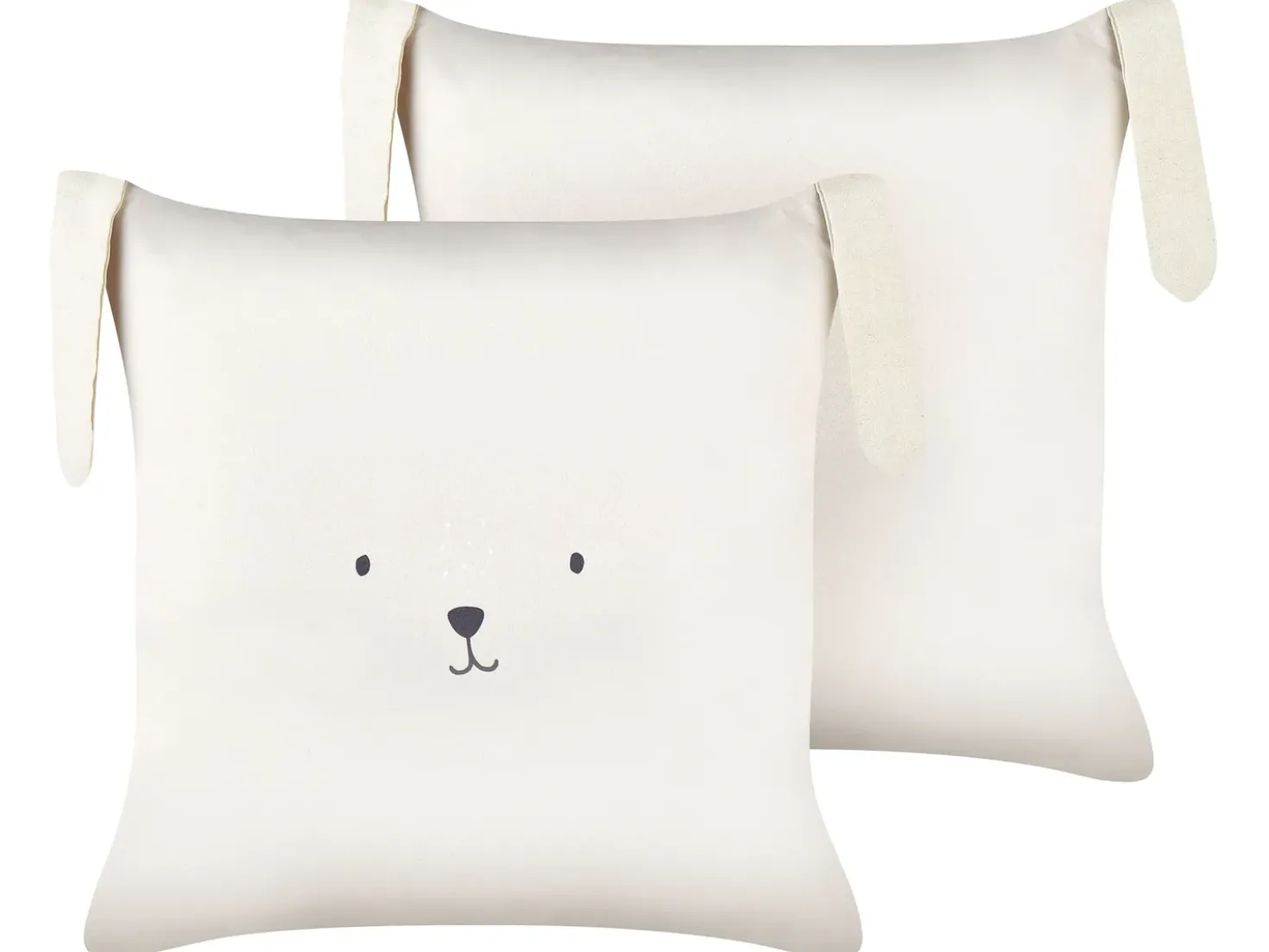 Set di 2 cuscini CONEY Cotone 45 x 45 cm Beige chiaro