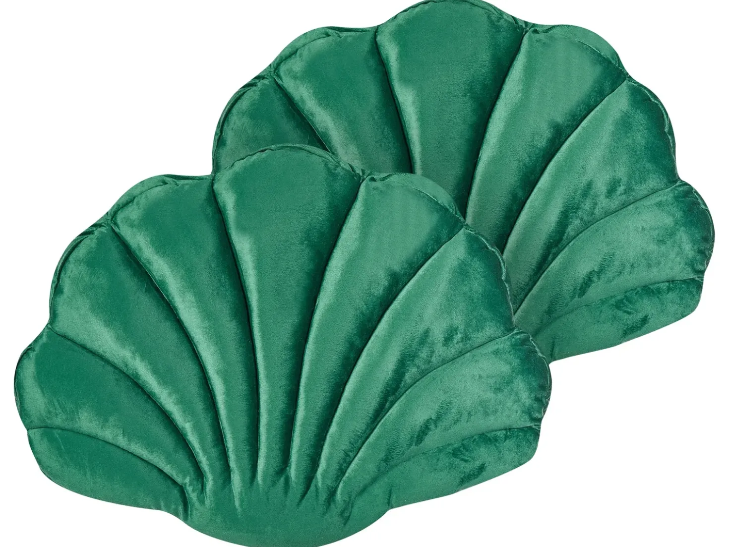 Set di 2 cuscini CONSOLIDA Velluto 47 x 35 cm Verde smeraldo Tinta unita