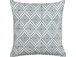 Set di 2 cuscini CORDATA Cotone 45 x 45 cm Blu Trama orientale
