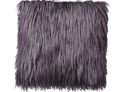 Set di 2 cuscini COROKIA Finta pelliccia 45 x 45 cm Grigio scuro Tinta unita