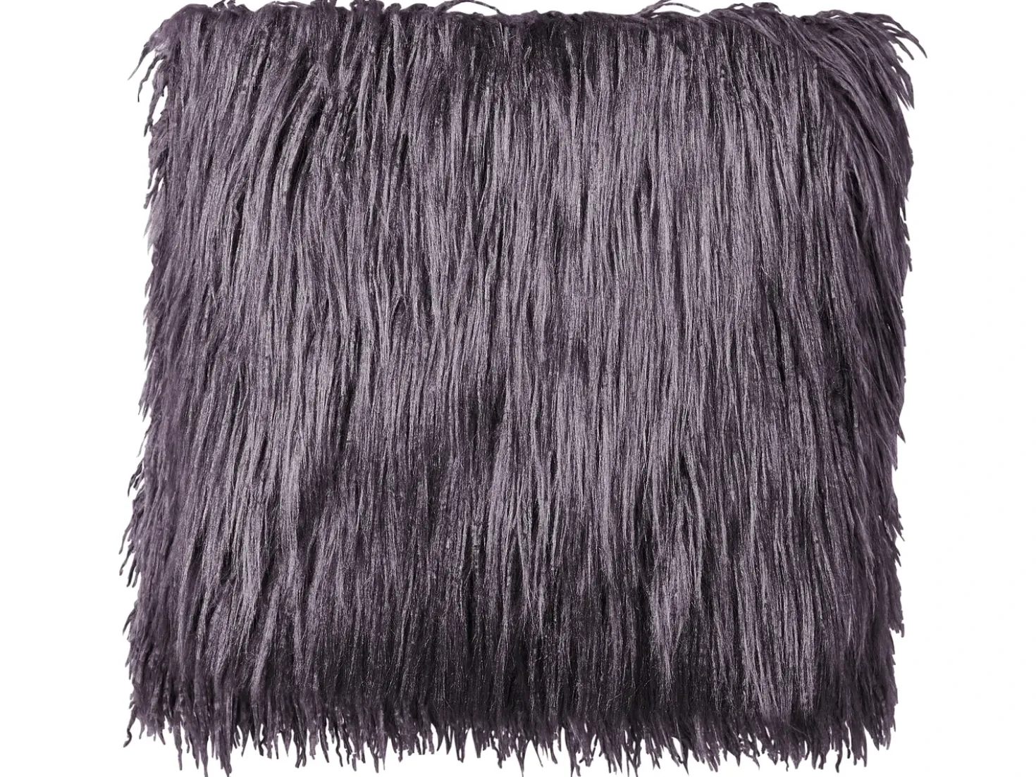 Set di 2 cuscini COROKIA Finta pelliccia 45 x 45 cm Grigio scuro Tinta unita