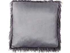 Set di 2 cuscini COROKIA Finta pelliccia 45 x 45 cm Grigio scuro Tinta unita
