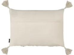 Set di 2 cuscini CRATAEGUS Cotone 40 x 60 cm Beige chiaro Trama geometrica