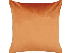 Set di 2 cuscini CROCUS Velluto 45 x 45 cm Arancione Trama astratta