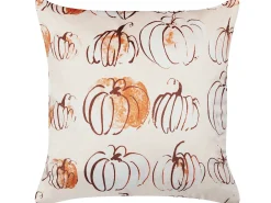 Set di 2 cuscini CUCURBITA Velluto 45 x 45 cm Beige Trama di piante