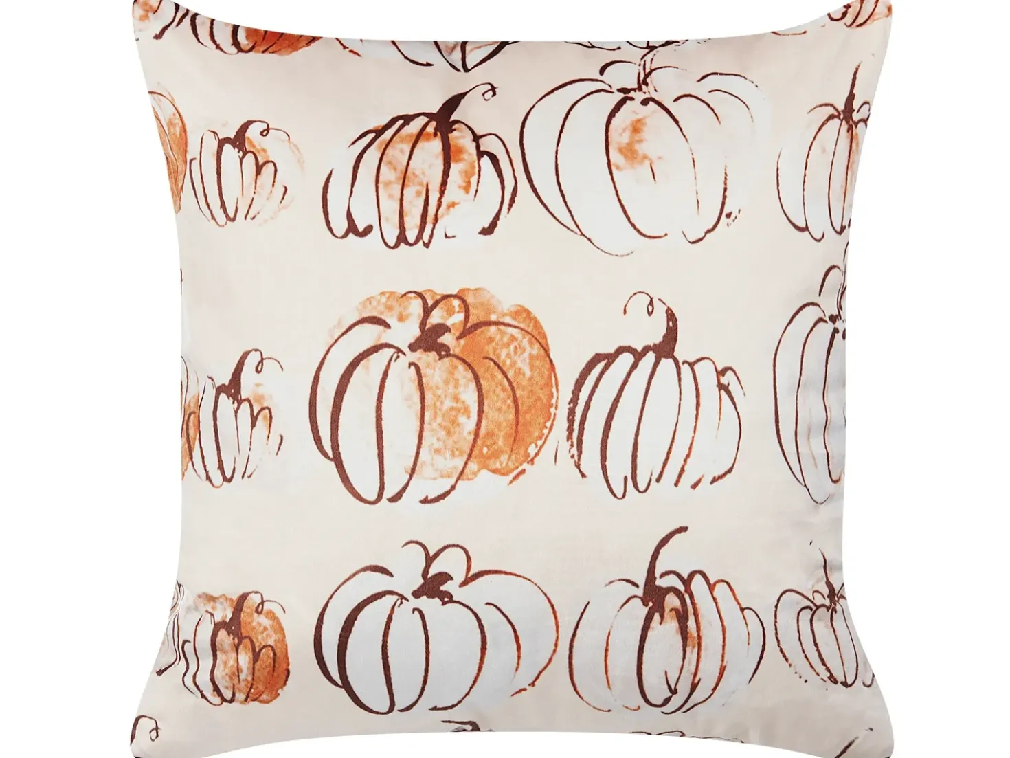 Set di 2 cuscini CUCURBITA Velluto 45 x 45 cm Beige Trama di piante