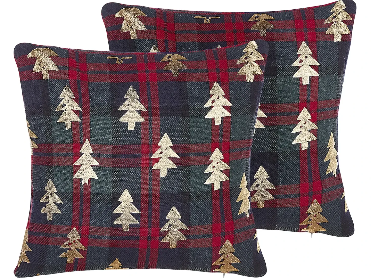 Set di 2 cuscini CUPID 45 x 45 cm Verde scuro Modello natalizio