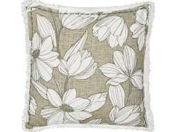 Set di 2 cuscini CYANOTIS Cotone 45 x 45 cm Verde Trama floreale