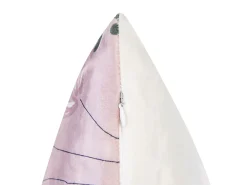 Set di 2 cuscini CYCLAMEN Velluto 45 x 45 cm Rosa pastello Trama floreale