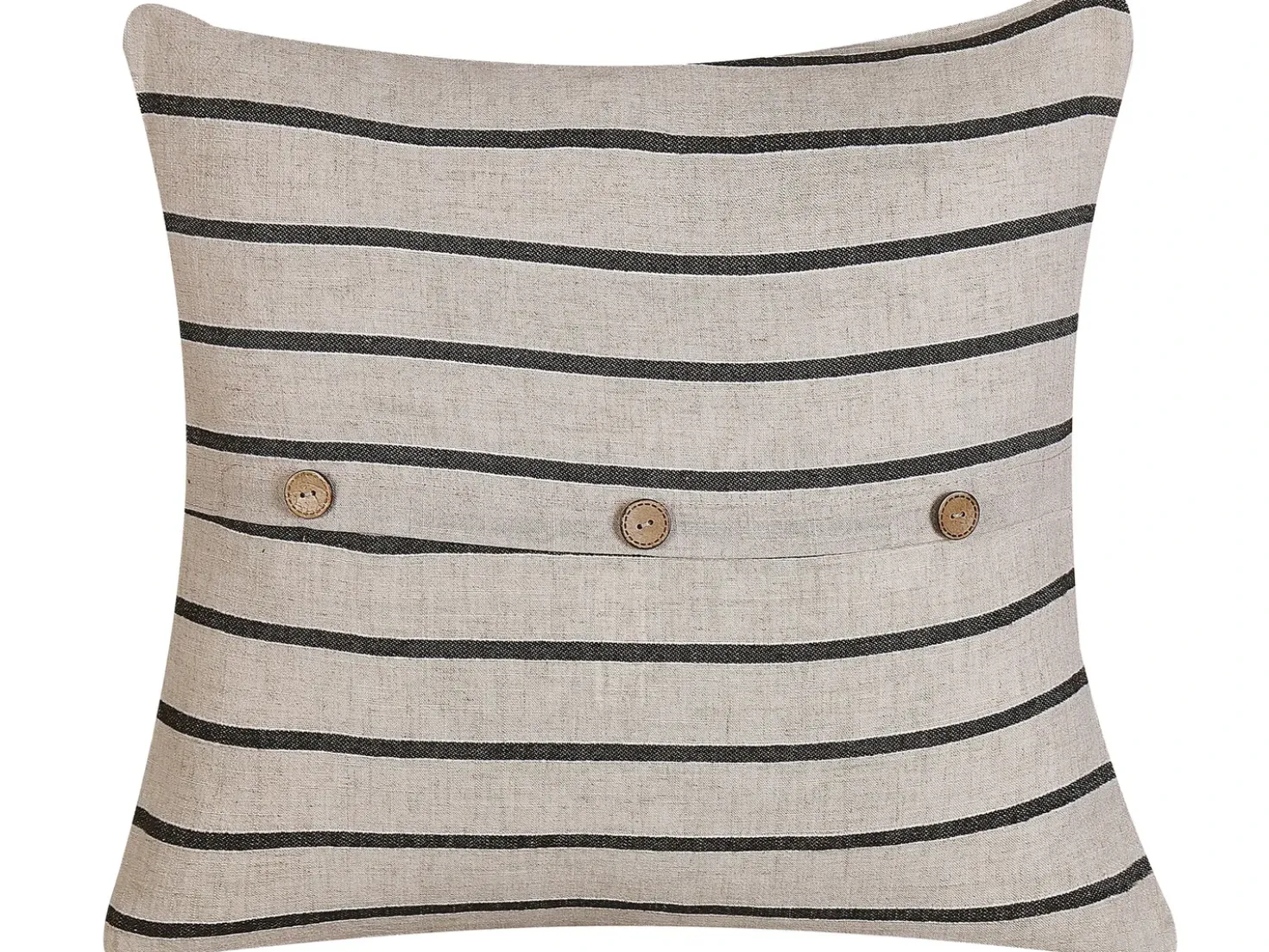 Set di 2 cuscini CYNARA Cotone 43 x 43 cm Beige A strisce