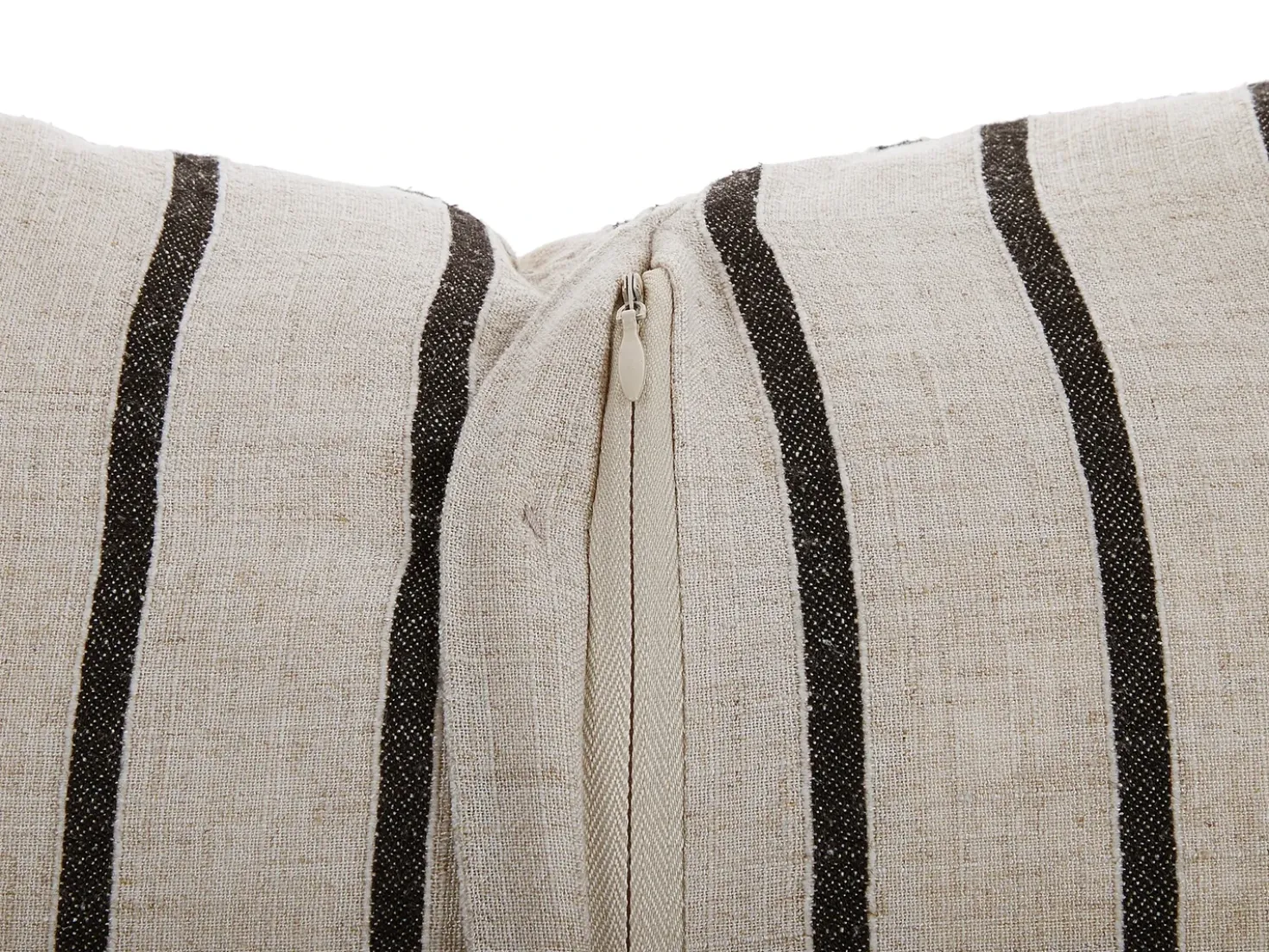 Set di 2 cuscini CYNARA Cotone 43 x 43 cm Beige A strisce