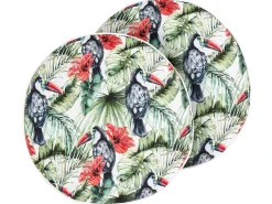 Set di 2 cuscini da esterno MALLARE Trama animale 40 x 40 cm Verde