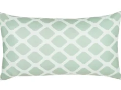 Set di 2 cuscini da esterno KALAMOS Trama geometrica 40 x 70 cm Verde menta
