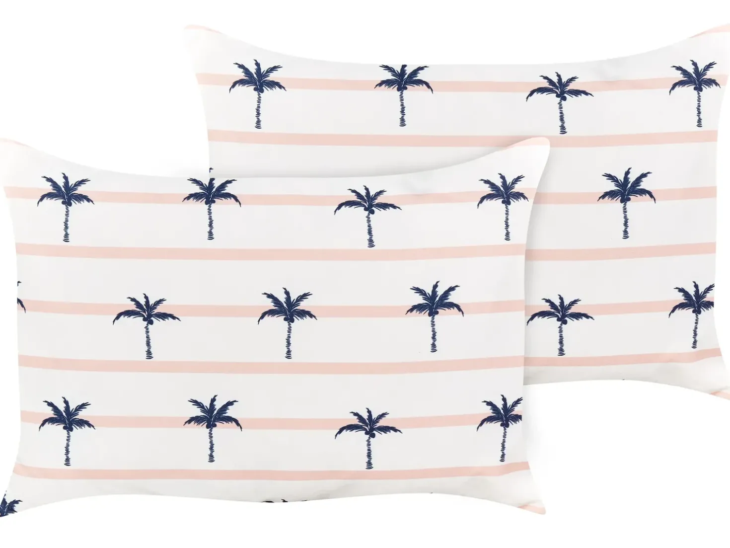 Set di 2 cuscini da esterno MOLTEDO A strisce 40 x 60 cm Bianco
