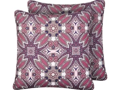 Set di 2 cuscini da esterno MIRAGE Trama orientale 45 x 45 cm Viola