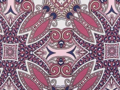 Set di 2 cuscini da esterno MIRAGE Trama orientale 45 x 45 cm Viola