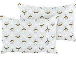 Set di 2 cuscini da esterno CUNEO Trama geometrica 40 x 60 cm Verde