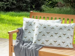 Set di 2 cuscini da esterno CUNEO Trama geometrica 40 x 60 cm Verde